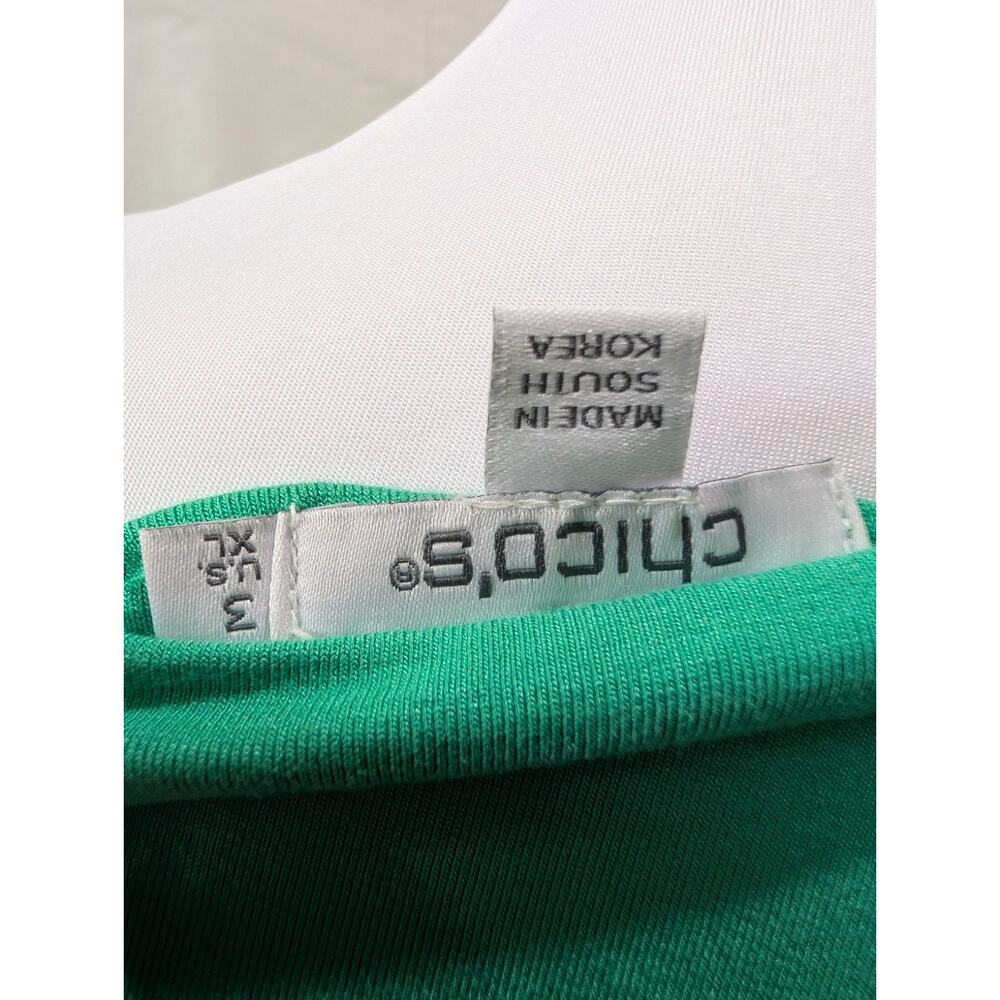 Chico's Women's Size XL (3) Green Pullover Top Dolman Relaxed Casual Shirt EUC - Picture 6 of 13